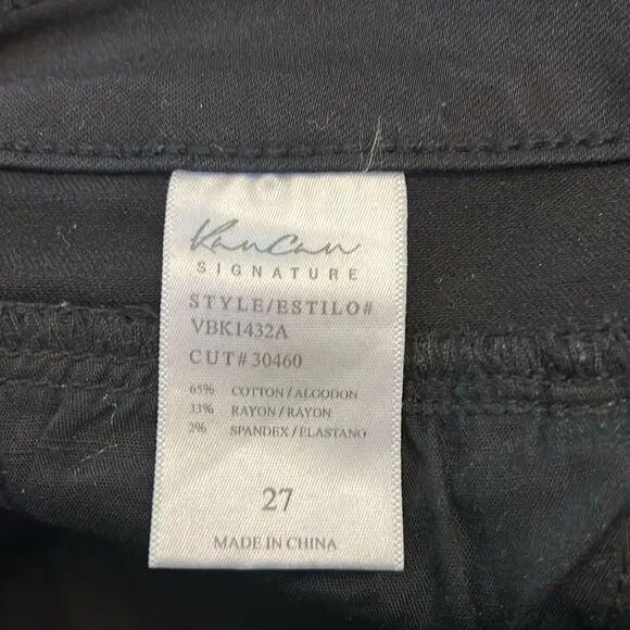 Kancan Signature black raw hem denim skinny jeans Size 27 EUC - Picture 8 of 9